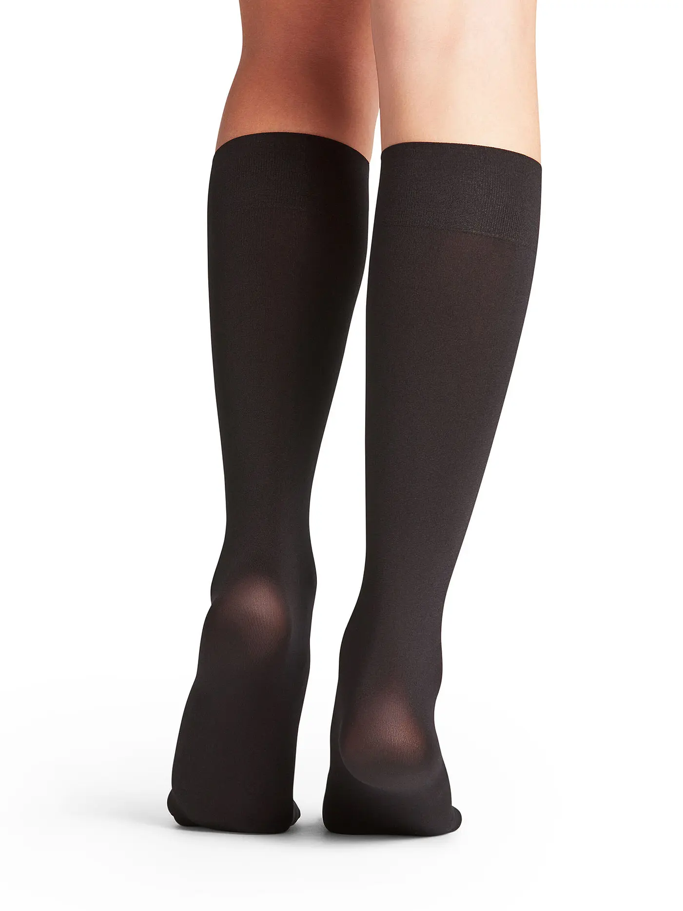 FALKE | Kniestrümpfe Seidenglatt 40 den powder | schwarz